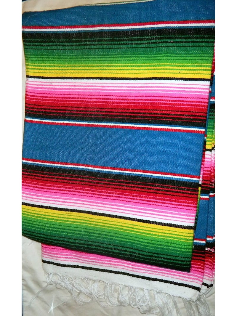 4X6 Ft. Multi-Colored Zarape Mexican Blanket - Walmart.com