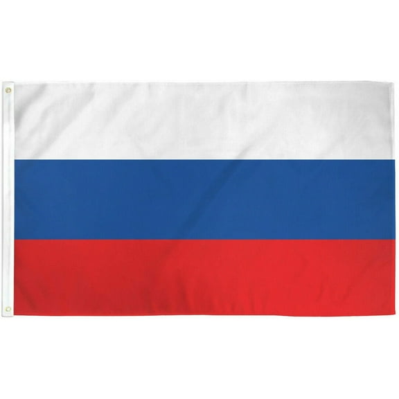 4X6 Ft. Russia, Russian Federation National flag, 100% Polyester w/ Brass.