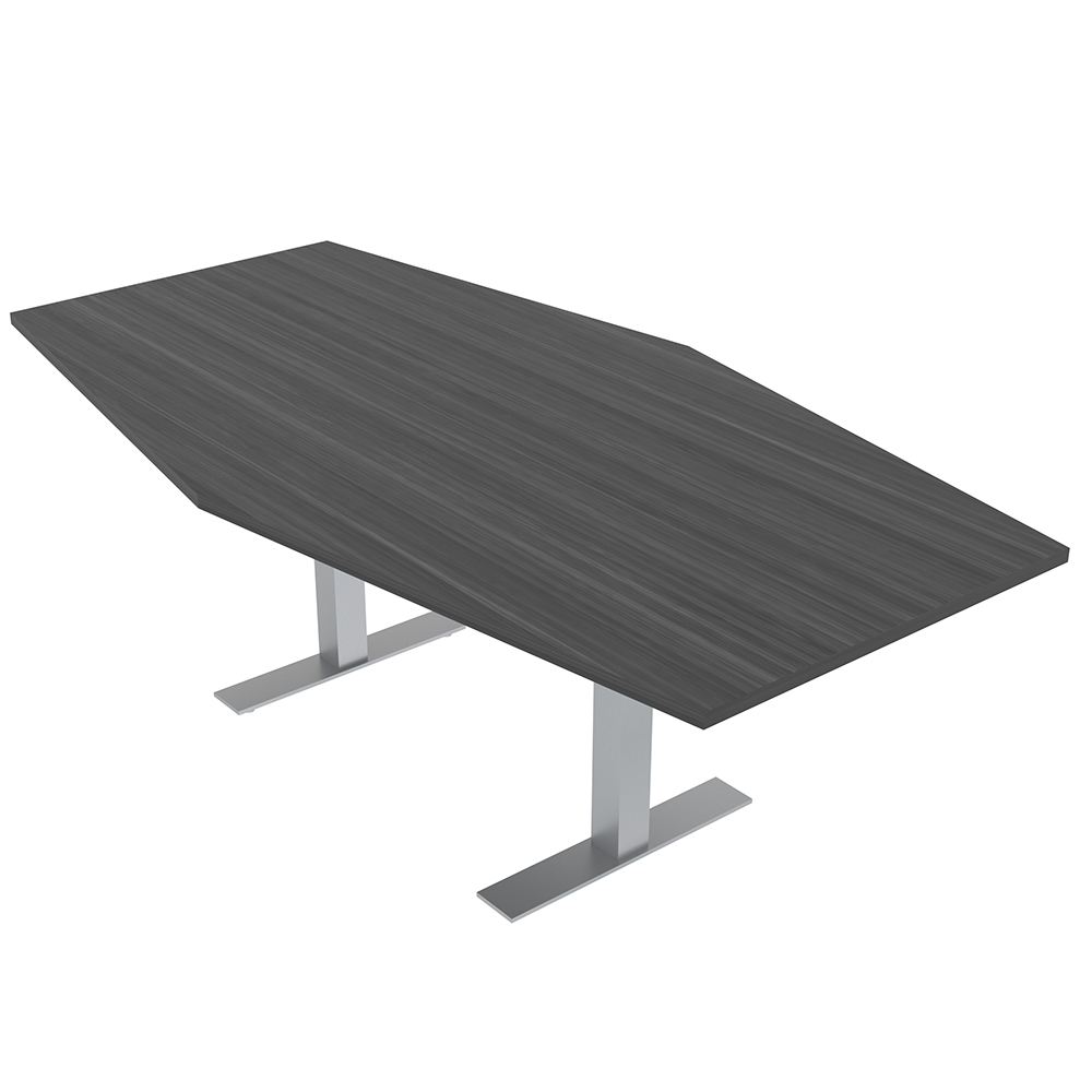 4X6 Hexagon Conference Table Metal T Bases Data And Electric Module ...