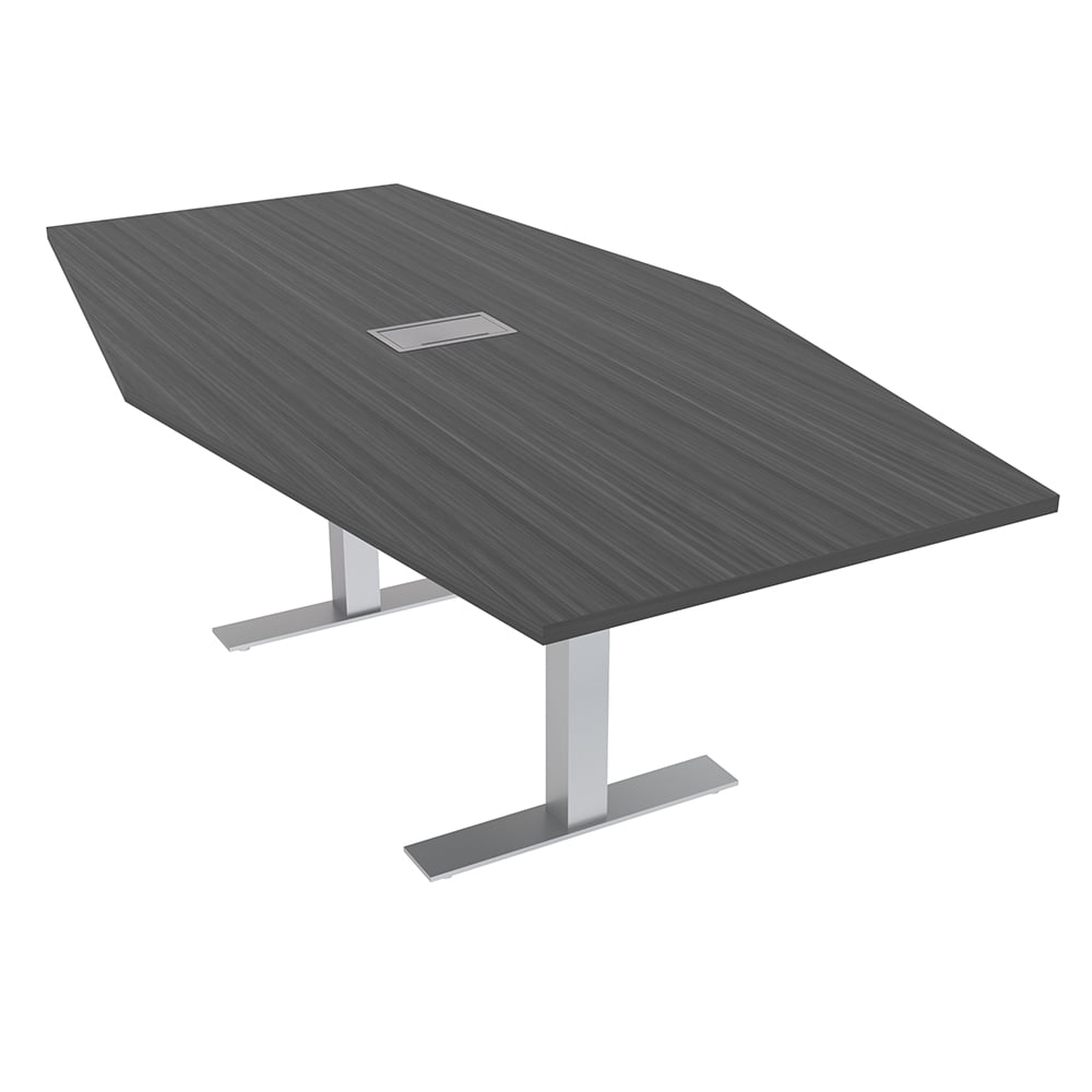 4X6 Hexagon Conference Table Metal T Bases Data And Electric Module ...