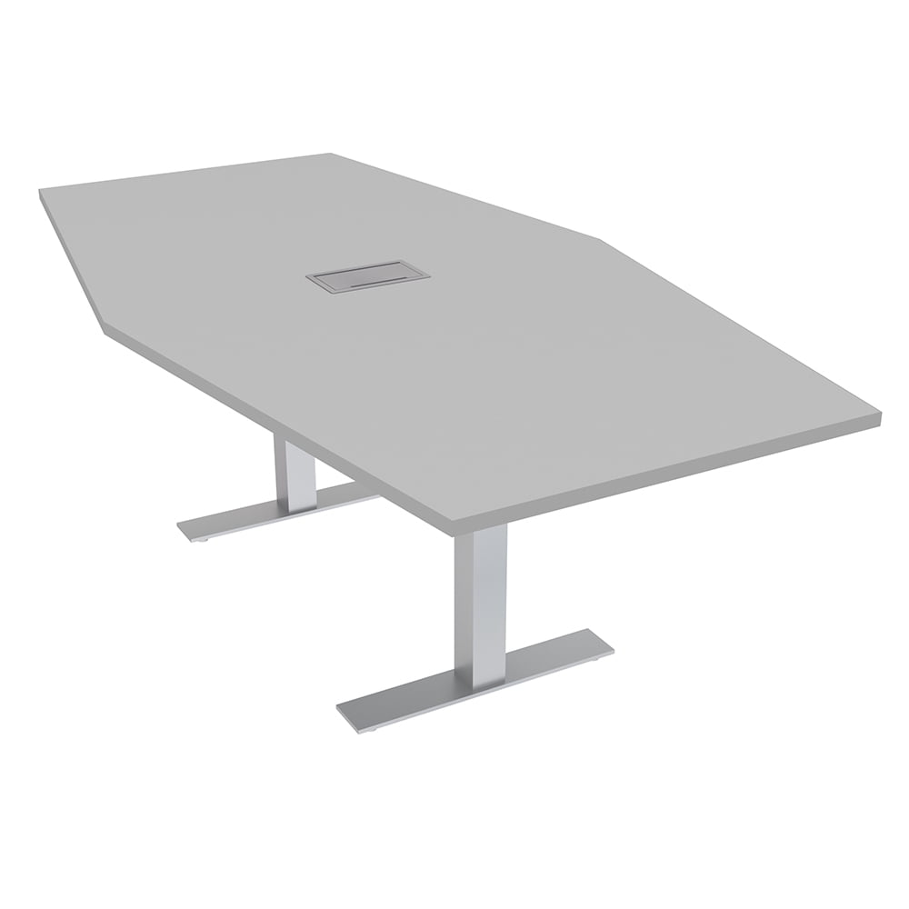 4X6 Hexagon Conference Table Metal T Bases Data And Electric Module ...