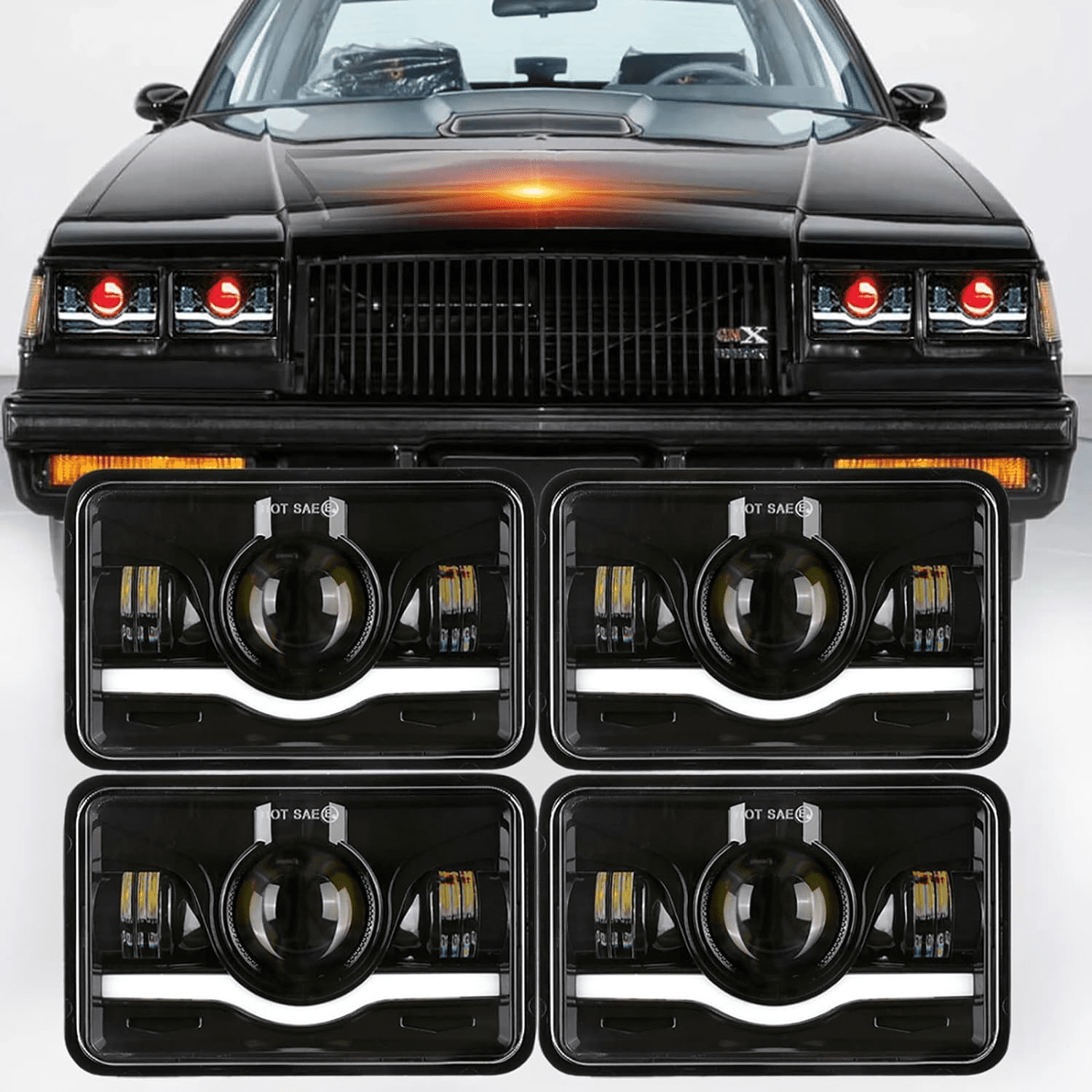 4X6" LED Headlights Hi/Lo Sealed Beam DRL For Chevrolet Monte Carlo ...