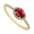 thumbnail image 1 of 4X6 Mm Natural Ruby Glass Filled Gemstone 925 Sterling Silver Ring For Women, 1 of 2