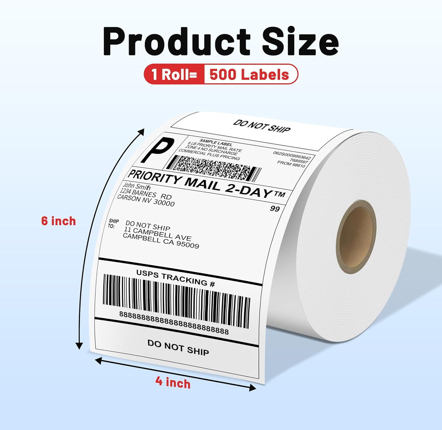 4X6 Shipping Labels, Roll Labels For Shipping Label Printer,Thermal