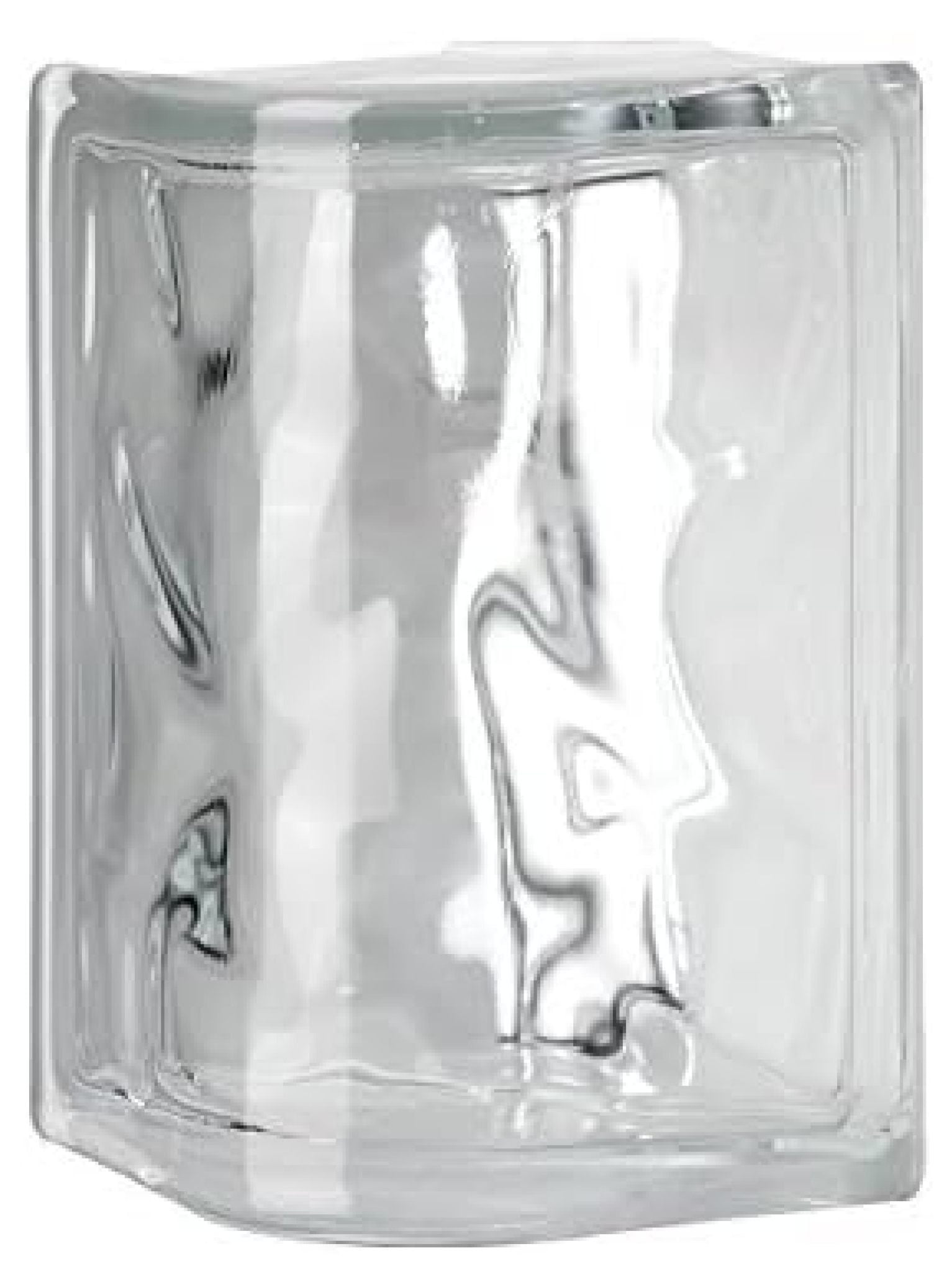 Glass Display Blocks Glass Blocks For Crafts NUBIO 4x8x4 Round Corner Glass Block - 90 ...
