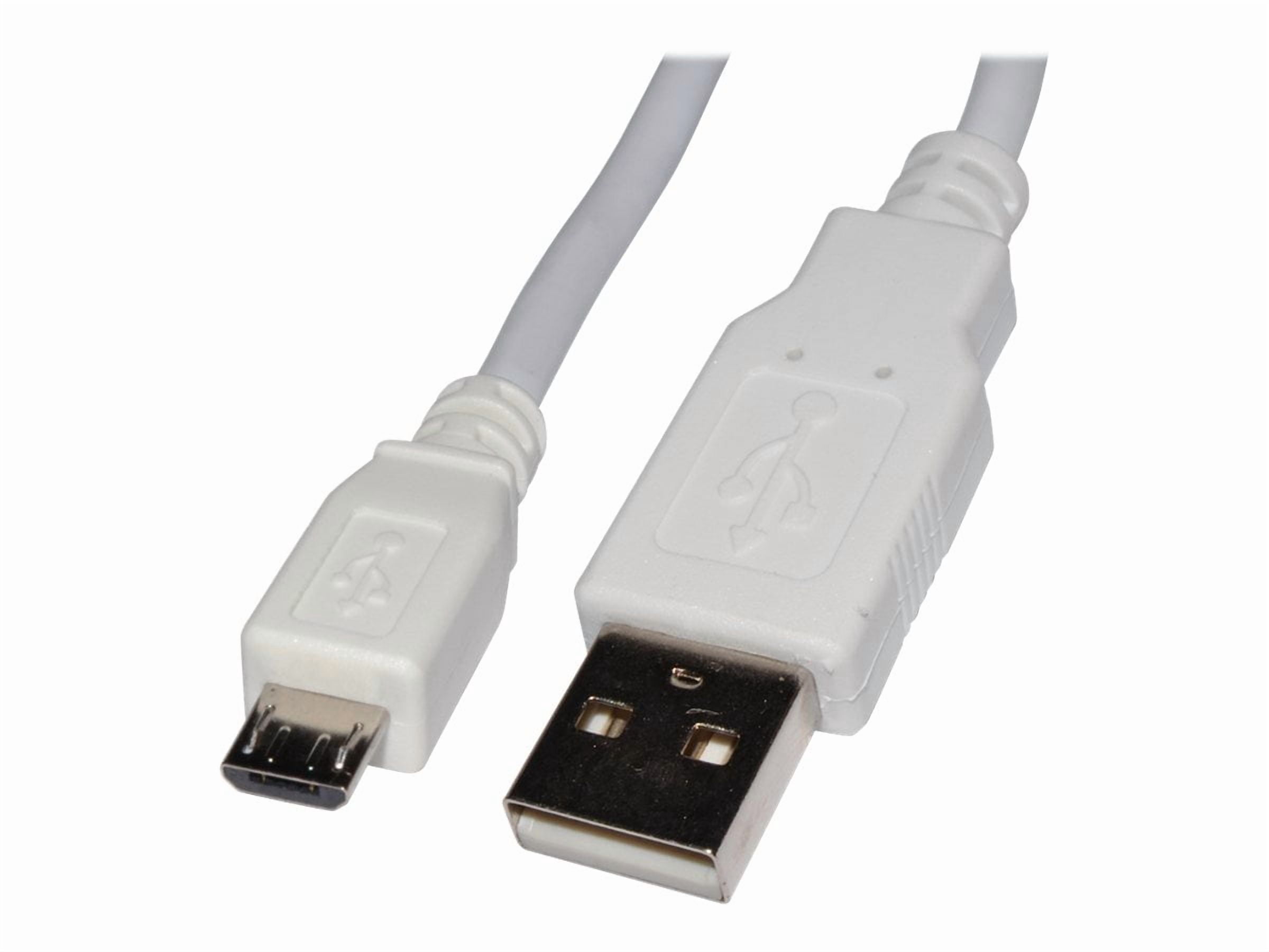 4XEM 10Ft Micro Usb Cable Data Sync Charge Samsung Kindle, 4XMUSB10WH (TC4738)