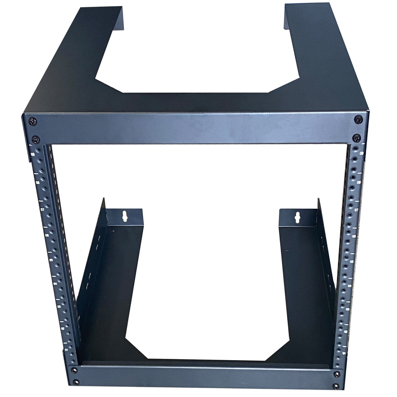 4XEM 12U 18" Deep Wall Mount for Switches and Rackmount Networking Equipment- Black (4xopenwall12ud)