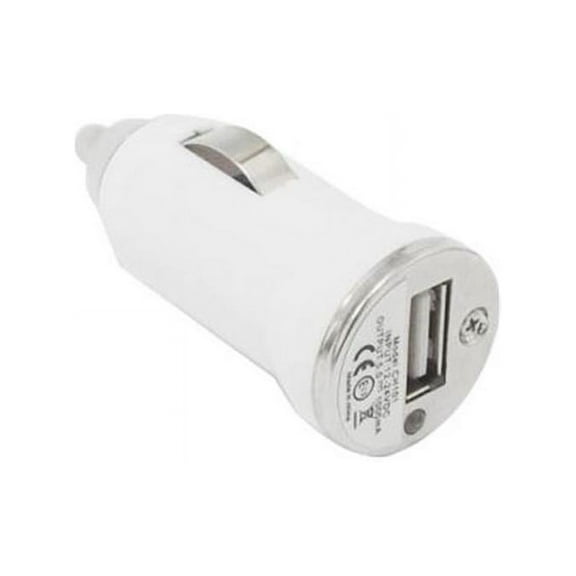 4XEM Universal USB Car Charger For iPhone/iPod/USB Devices (White) - 5 V DC/1 A Output