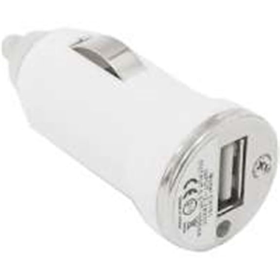 4XEM Universal USB Car Charger For iPhone/iPod/USB Devices (White) - 5 V DC/1 A Output