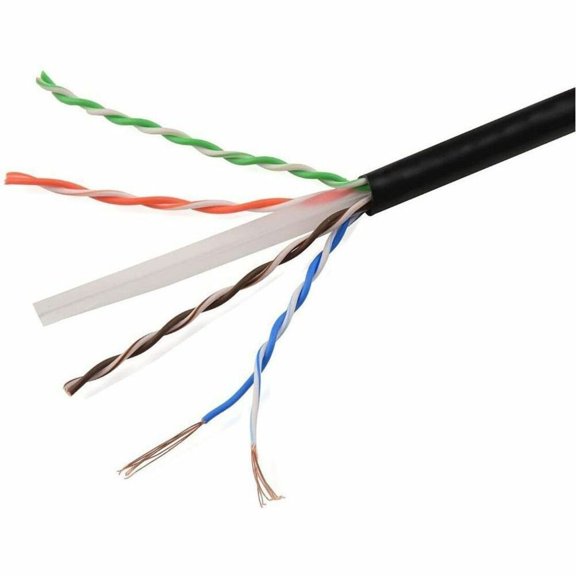 4xem 4XCAT61000BK 1000ft Roll Of Cat6 Network Cabl Cable 24awg Utp 0.5mm 4pr Cca Black
