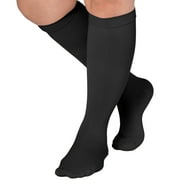 ABSOLUTE SUPPORT 4XL Compression Stockings for Women and Men 15-20 mmHg - Closed Toe - Black, 4X-Large