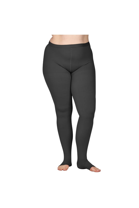 4XL Extra Large Compression Pantyhose for Women 20-30mmHg - Black, 4X-Large