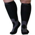 thumbnail image 1 of Extra Large Men and Women Compression Socks 20-30mmHg by Mojo - Black, 4X-Large, 1 of 9