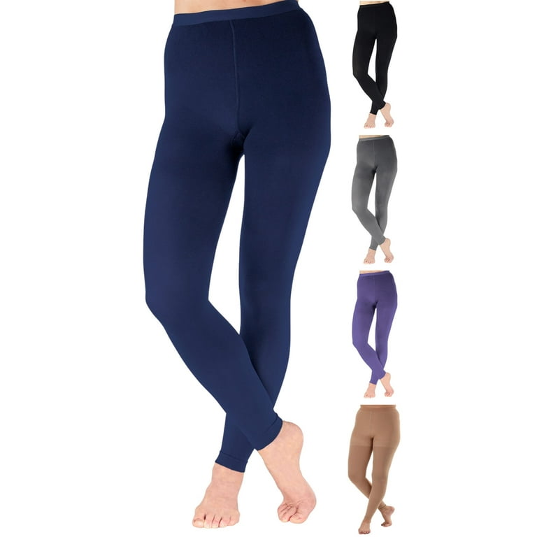 4XL Extra Wide Compression Leggings for Women 20-30mmHg - Navy, 4X-Large