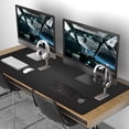 thumbnail image 1 of 4XL Oversized Large Mouse Pads (55" x 24") - PU Leather Extended Large Gaming Mousepad Desk Mat - Nonslip Base and Waterproof Desktop Keyboard Extended Mouse Mat (Black, 4XL - Oversized), 1 of 6