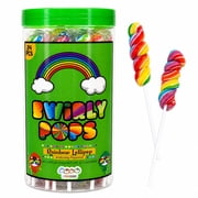Unicorn Rainbow Lollipops 24 Pack, Individually Wrapped Candy, Great Swirl, by 4YoreElves