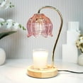 thumbnail image 1 of Pink Dimmable Flower Candle Warmer Lamp, with Timer & 4Bulbs, Womens Gifts Mothers Day Birthday, Unique Home Decor for Bedroom Aesthetic, 1 of 14