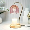 thumbnail image 1 of Pink Dimmable Flower Candle Warmer Lamp, with Timer & 4Bulbs, Womens Gifts Mothers Day Birthday, Unique Home Decor for Bedroom Aesthetic, 1 of 13