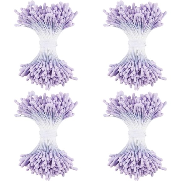 4bundles Gypsum with Cord Artificial Flower Core Plum 57x2mm 400pcs/bundle