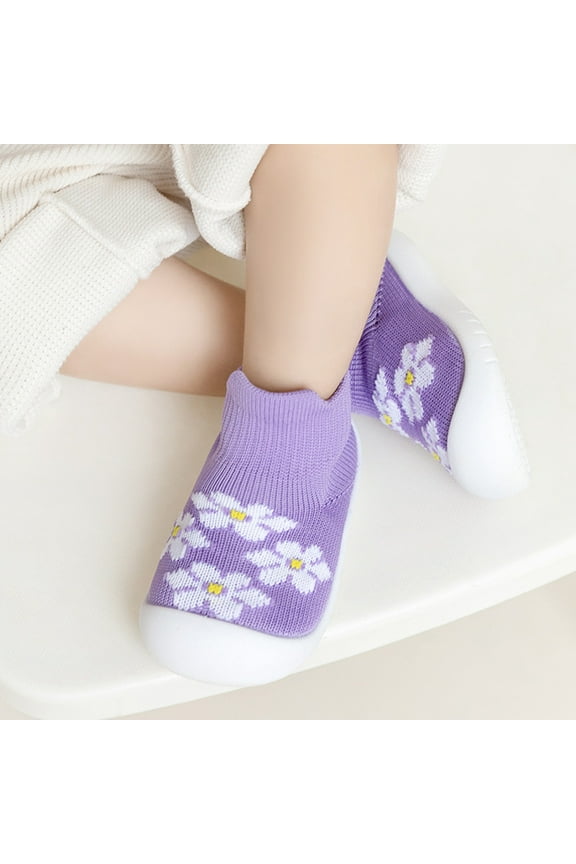 4c Toddler Sock Shoes Multicolor Non Soft Sole Spring Baby Boys Girls First Walking Shoes Sneakers