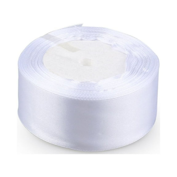 4cm* 25m Solid Grosgrain Ribbon Gift Ribbon Curling Ribbon (White)