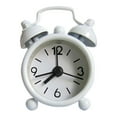 thumbnail image 1 of 4cm Mini Metal Alarm Clock - Battery Operated (AG13), Portable Travel Clock, Cute Design, for Desk/Office, 7 Colors, 1 of 2
