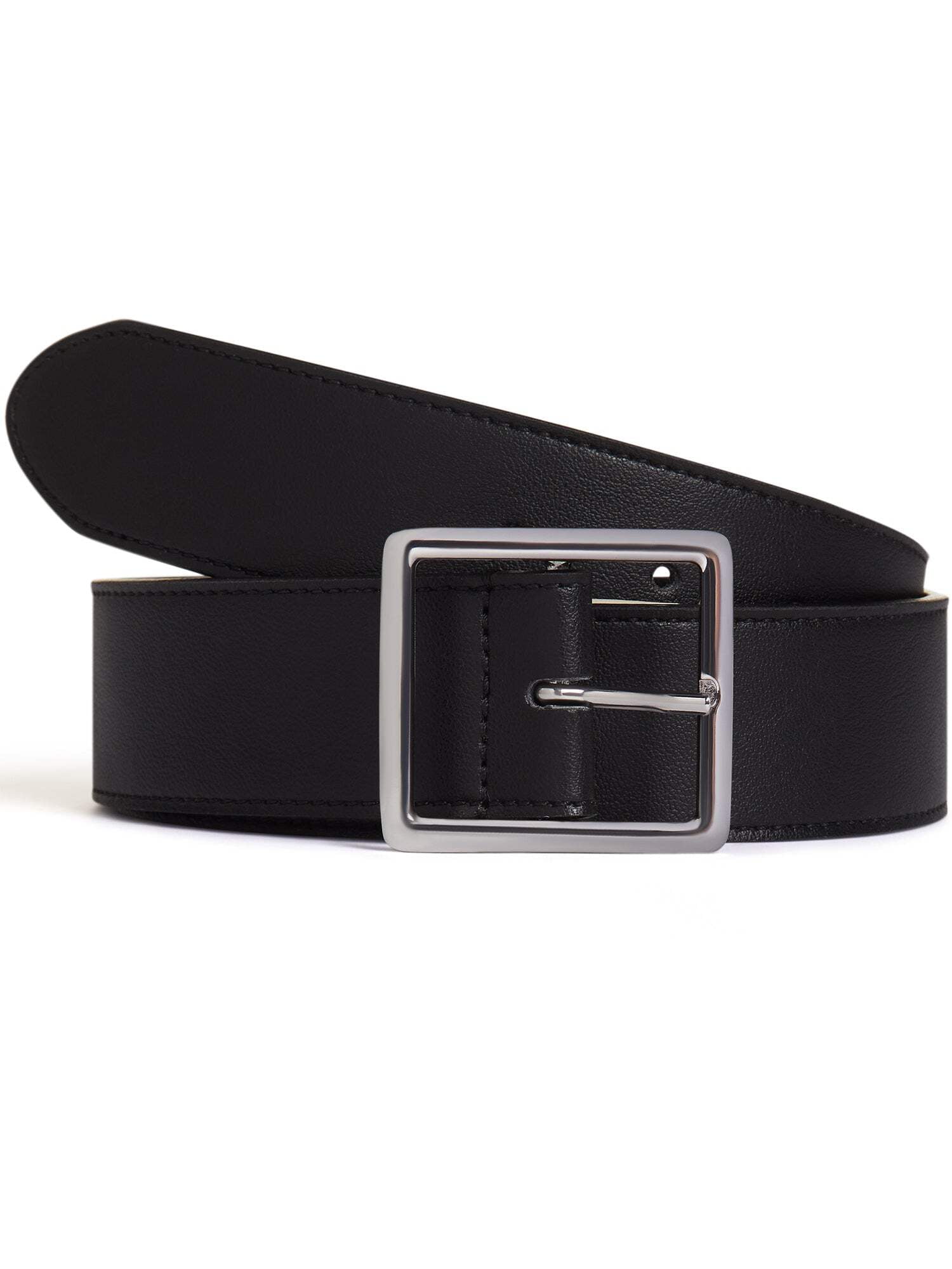 【KIMMATIN】SQUARE BUCKLE LEATHER BELT ●送料・関税込● Bikkembergs BKCU00447M Men's Blue Leather Belt With Metal