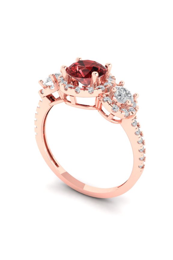 4ct Emerald Cut Brown Natural Morganite 18k White Gold Engraving Statement Bridal Wedding Three-Stone Designer Ring Size 7.75