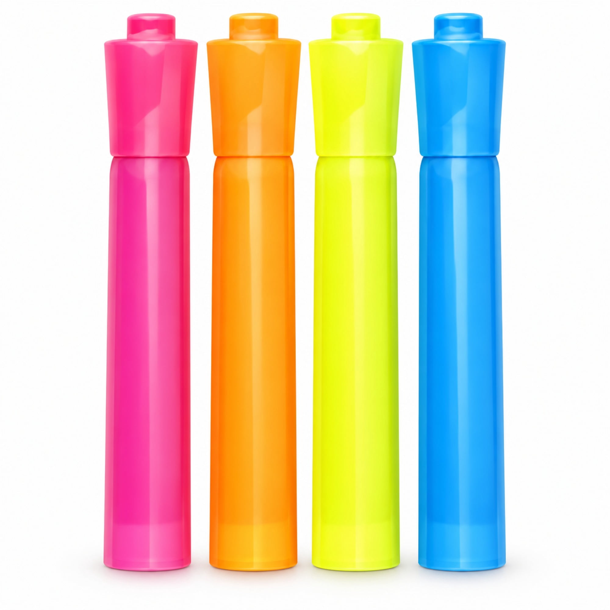 4ct Fluorescent Highlighter Markers Set, Assorted Bright Colors with ...