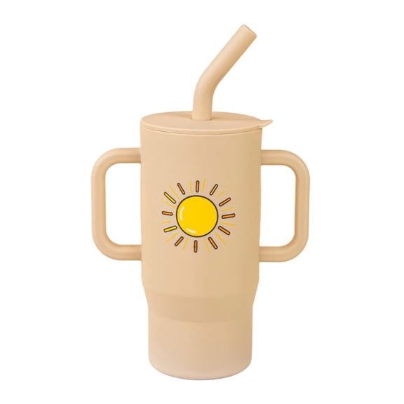 VODVOB fourth generation silicone printed drinking cup, 3D pattern technology, non-slip and easy to hold, light and portable, soft mouth to prevent choking, antibacterial material training cup, essen