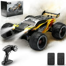 4drc 1:16 Large Scale RC Car 4WD 50KM/H High Speed Remote Control Car with Lights for Kids Adults,Off-Road Monster Crawler Truck Toy for Boys with 2 Batteries