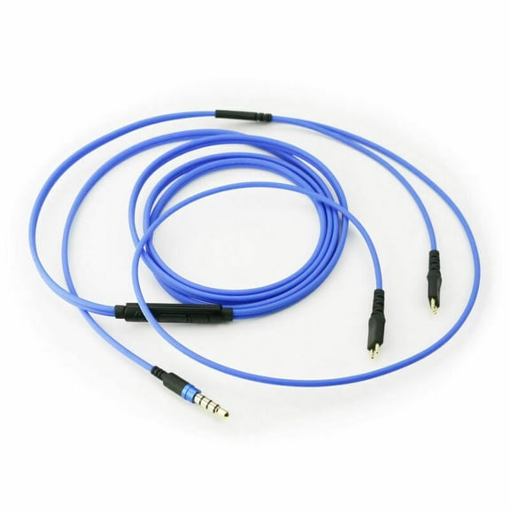 4ft/1.2m OFC Wire Blue Cable Volume Remote & Mic Cable for Sennheiser HD25 HD 25-1 HD25-1 II HD25-13 HD25-C OFC Wire