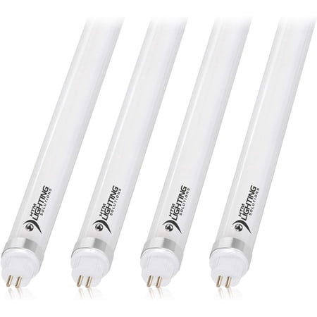 4ft 24W T5 High Output LED Tube Light, 45.75", F54T5 Equal, 5000K (Cool White), Frosted Lens, 3500 lm, G5 Mini Base, 100-277V, Ballast Bypass, Dual-End Powered, LED Shop Light, UL-Listed (4-Pack)