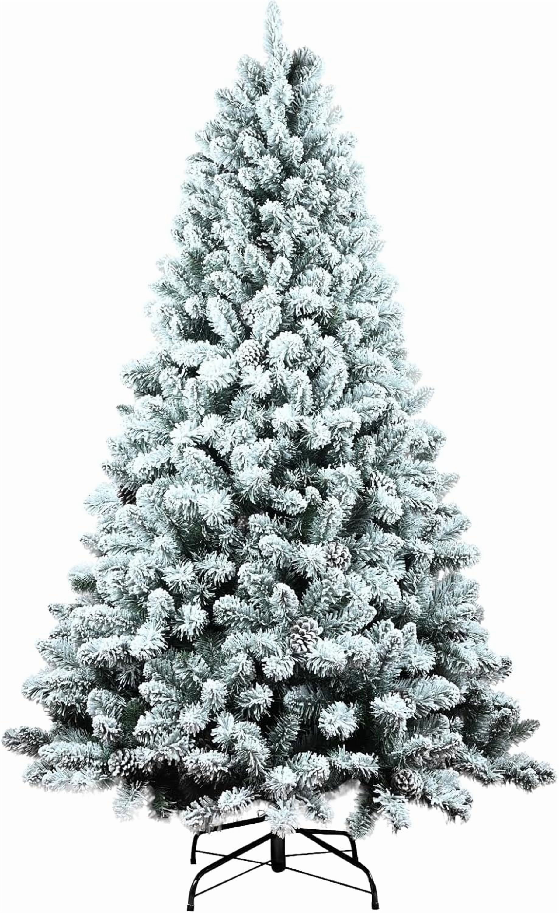 4ft Artificial Christmas Tree, Unlit Design Snow Flocked Christmas Tree — free download