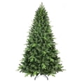 thumbnail image 1 of 4ft Artificial Christmas Tree with 643 Mixed PE & PVC Tips, Unlit Easy Assembly Hinged Spruce Xmas Tree for Indoor Outdoor, Green, 1 of 6
