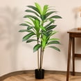 thumbnail image 1 of 4ft Artificial Dracaena Tree, Tall Fake Plants Artificial Dracaena Tree for Indoor, Faux Trees for Office Home Living Room Floor Patio Greening Porch Decor, 1 of 8