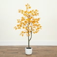 thumbnail image 1 of Nearly Natural Birch Potted Artificial Tree - 4' - Yellow and White, 1 of 6