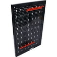 thumbnail image 1 of 4ft Black Metal Pegboard Tool Organizer for Garage &amp; Workshop | 3 Panels w/ Drill &amp; Wrench Racks, 8 Hooks | Heavy-Duty Steel Wall Storage | Maximize Your Space, 1 of 20