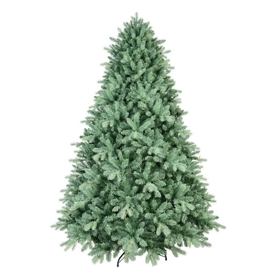 4ft Blue-Green PE/PVC Mixed Tree Memory Wire Iron Wire Hinged Environmentally Friendly Fireproof Artificial Xmas Tree