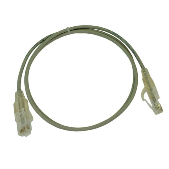 4ft Cat6 SLIM Ethernet RJ45 Patch Cable, Stranded, Snagless Booted, GRAY