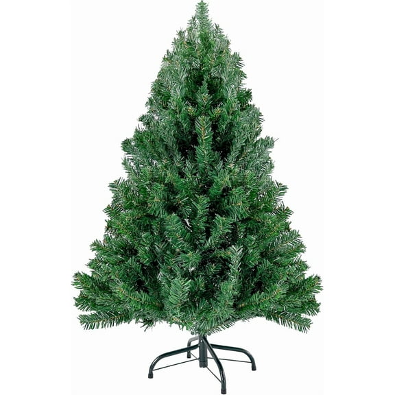 4ft Christmas Tree - Premium Hinged Artificial Small Christmas Tree Green, Canadian Fir Full Bodied 4 Feet Tree with 320 Tips, Lightweight and Easy to Assemble Holiday Dcor Tree with Metal Stand