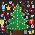 thumbnail image 1 of Gamexcel 4ft DIY Felt Christmas Tree with 36 Pcs Ornaments & 5m LEDs String Lights for Toddlers Christmas Wall Hanging Decor, 1 of 10