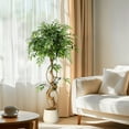 thumbnail image 1 of 4ft Ficus Artificial Trees, Lifelike Faux Tree, Green Lush Fake Ficus Tree Artificial Plants for Office Home Living Room Indoor Outdoor Modern Decor, Perfect Housewarming Gift, 1 of 8