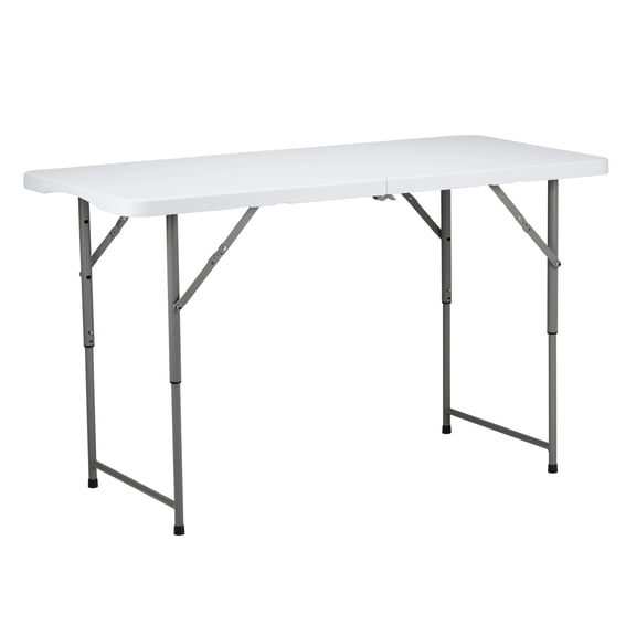 4ft Foldable Lift Patio Plastic Table, White