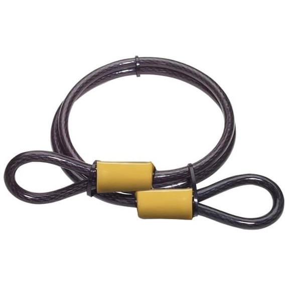 4ft. Galvanized Steel Cable With Loop Ends 4ft Galvanized Steel Cable - Black - 0.38in. Diameter - Durable and Rust-Resistant