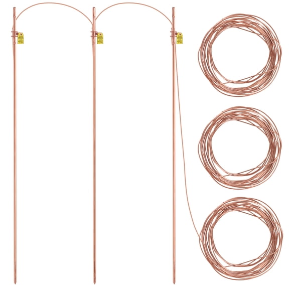 4ft Ground Rods Millipede Grounding System Per ASTM E8/E8M | Copper Clad Grounding Rod Protects Electric Fences, Antennas, Generators, Satellite Dishes