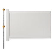 4ft H x 6ft W 1 Panel + 1 Post No Dig WamBam Westport Fence Kit, White Vinyl Privacy Fence Panel, Easy DIY Installation Fence Panel Kit, Durable Outdoor Fence for Yard or Garden, BL19105