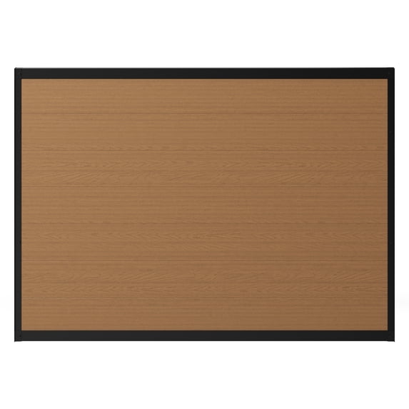4ft H x 6ft W WamBam Privacy Fence Panel, Composite Fence Kit with Aluminum Frame, Woodgrain Boards, No-Dig Install, UV Resistant Outdoor Fence for Backyard Patio or Pool, Walnut Brown BLI19118