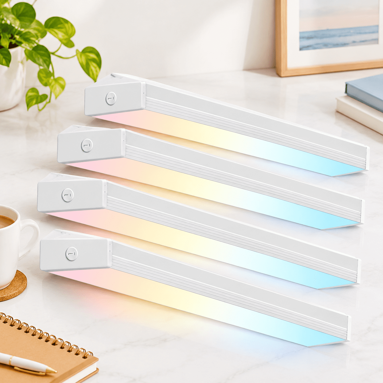 4ft LED Wraparound Light Fixture, 5.7 Inch Width, 3000K4000K5000K Color ...