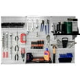thumbnail image 1 of 4ft Metal Pegboard Standard Tool Storage Kit - Gray Toolboard & Black Accessories, 1 of 6
